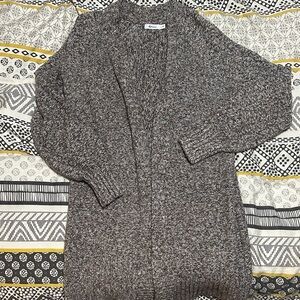 Long Open Knit Cardigan